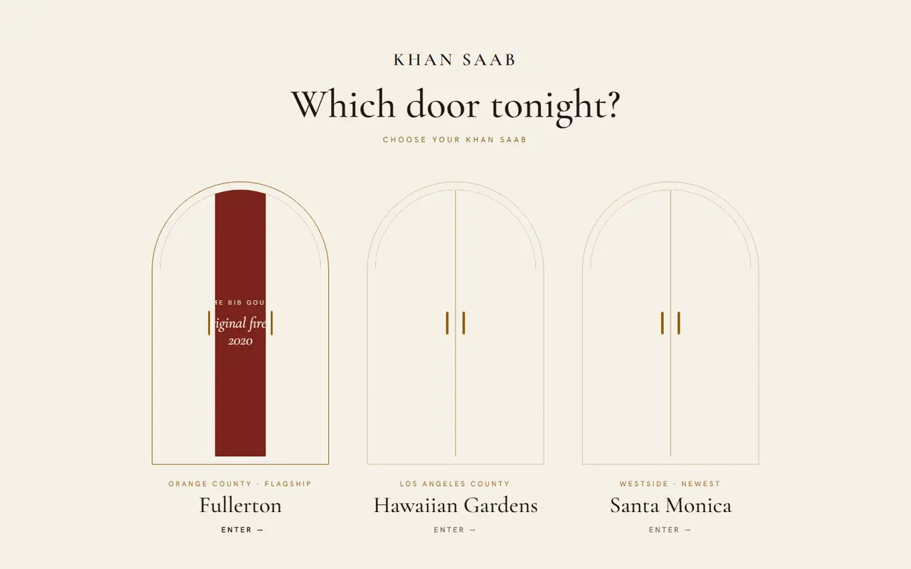 The Fullerton door swinging open to enter the site, desktop